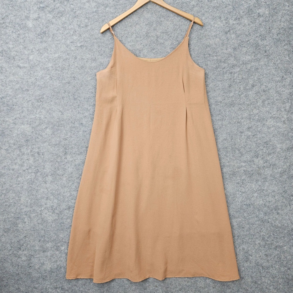 DAZY Slip Dress Women's XL Tan Nude Spaghetti Strap Minimalist Layering Camisole